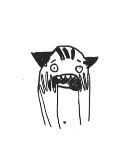 😱 испуганный, призрак, жуткий, мультфильм, персонаж, хэллоуин telegram sticker