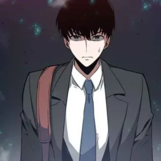 🃏 homem, anime, personagem, sério telegram sticker