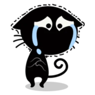 😭 sad, crying, tears, cartoon, emoji telegram sticker