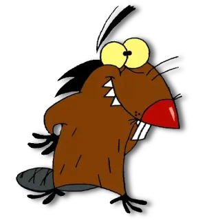 😃 Daggett The Angry Beavers การ์ตูน, บีเวอร์, แองกรี้ บีเวอร์, การ์ตูนยุค 90, นิคเคิลโลเดียน, แด็กเก็ต telegram sticker