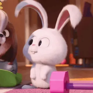 ❄ Snowball The Secret Life of Pets bunny, rabbit, cartoon, animal, pet telegram sticker