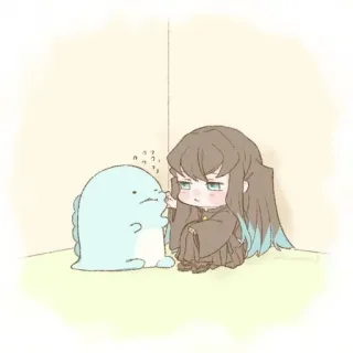 ☁️ Muichiro Tokito Demon Slayer Anime, Demon Slayer, Muichiro Tokito, schattig, Chibi, Manga whatsapp sticker