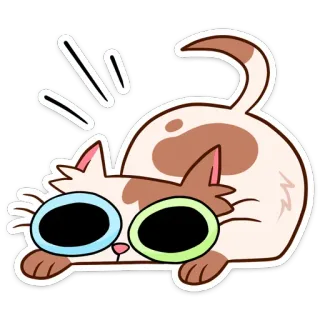 😼 Katze, Cartoon, Tier, Sticker telegram sticker