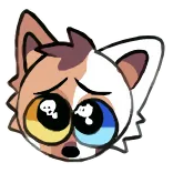 🥺 Dibujo animado, Gato, Triste, Expresión, Animal, Adhesivo telegram sticker