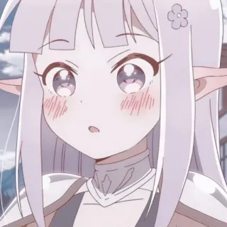 🥺 Anime, Elfo, Carino, Ragazza, Kawaii, Cartone animato telegram sticker