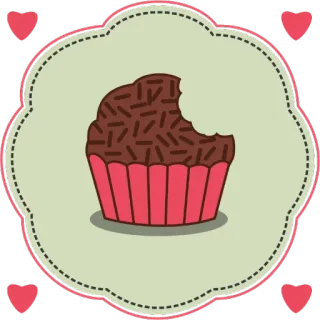 🍪 cupcake, dessert, food, sweet, chocolate, treat, snack, bakery telegram sticker