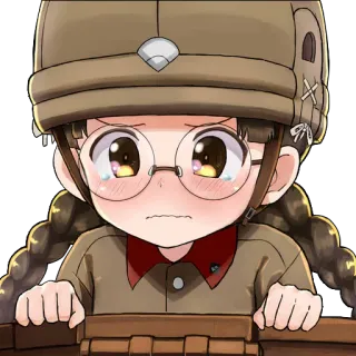 😭 Anime, Traurig, Weinend, Militär, Uniform whatsapp sticker