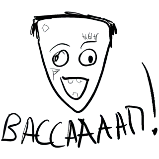 👋 BACAAAAAD! 그림, 만화, 표정, 감탄사 whatsapp sticker