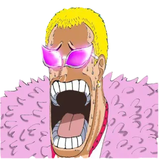 😱 Donquixote Doflamingo One Piece Anime, One Piece, Donquixote Doflamingo, Doflamingo, Penjahat, Manga whatsapp sticker