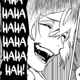 ⛓ HAHA HAHA HAHA HAHA! lachen, manga, anime, gesicht, lächeln, gelächter telegram sticker