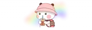 💞 น่ารัก, รุ้ง, คาวาอิ, ชานมไข่มุก, หมี telegram sticker