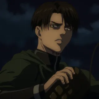 🤨 Levi Ackerman Attack on Titan Anime, Levi, Attack on Titan, Militar, Soldado telegram sticker
