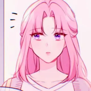 🎟 Anime, Manga, Różowe włosy, Kobieta, Dziewczyna, Kreskówka telegram sticker