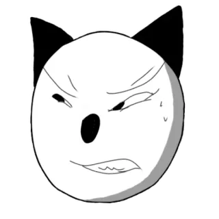 😺 สีหน้า, ใบหน้า, อารมณ์, การ์ตูน, โกรธ, มีม telegram sticker