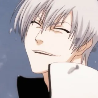 💙 Gin Ichimaru Bleach Anime, Manga, Sorriso, Personaggio telegram sticker