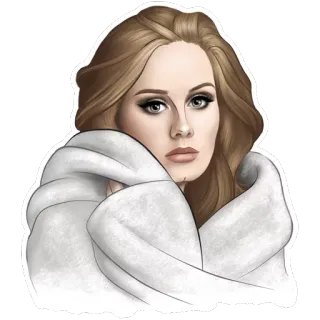👰 Adele певец, артист, портрет, знаменитость telegram sticker