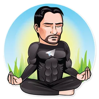 🙏 meditazione, yoga, pace, relax, calma, benessere telegram sticker