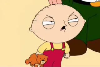 😒 Stewie Griffin Family Guy cartoon, animated, baby, Stewie Griffin, Family Guy, tv show, comedy telegram sticker