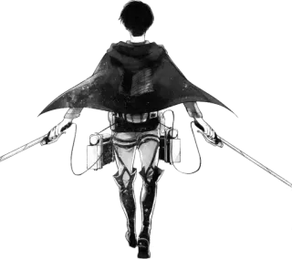 💛 Levi Ackerman Attack on Titan Anime, Soldado, Ataque dos Titãs, Levi, Armas, Mangá telegram sticker