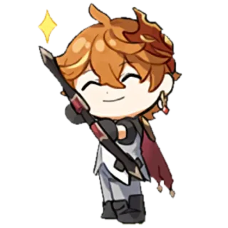 🙂 Tartaglia Genshin Impact Tartaglia, Childe, Genshin Impact, Videojuego, Personaje, Arquero, Anime whatsapp sticker