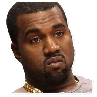 😑 Kanye West kanye, west, rapper, musicista, celebrità telegram sticker