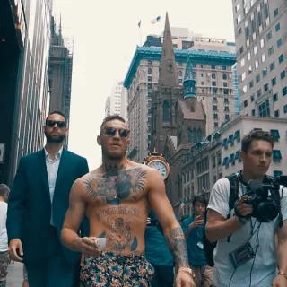👑 Conor McGregor Конор Макгрегор, UFC, боец, спортсмен, знаменитость, Нью-Йорк whatsapp sticker
