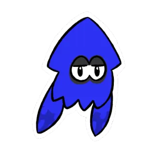 😐 lula, azul, desenho animado, animal telegram sticker