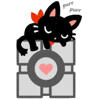 😴 Portal Purrr
Mrow gato, cubo companheiro, portal, video game, coração, dormindo telegram sticker