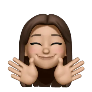 ❤️ Emoji, Avatar, Mulher, Abraço whatsapp sticker