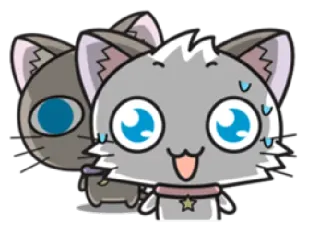 😓 gato, animal, adesivo, fofo, desenho animado whatsapp sticker