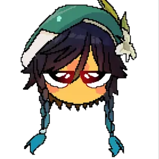 🌝 Venti Genshin Impact venti, genshin impact, anime, gra, słodkie telegram sticker