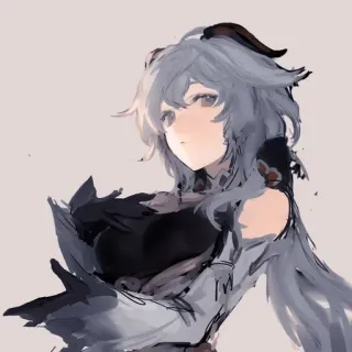 😐 Ganyu Genshin Impact อนิเมะสาว, วิดีโอเกม, กานอวี่, เก็นชินอิมแพ็ค, ผมสีฟ้า telegram sticker