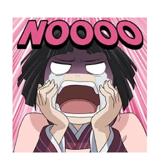 😱 NOOOOO Anime, Chorando, Triste, Grito, Emocional whatsapp sticker