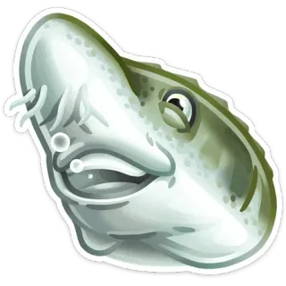 😄 fish, cartoon, aquatic, animal, sea, ocean telegram sticker