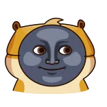🌚 criceto, faccia, luna, divertente, emoji, sticker whatsapp sticker