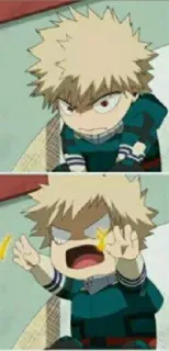 😅 Katsuki Bakugo My Hero Academia anime, manga, my hero academia, katsuki bakugo telegram sticker