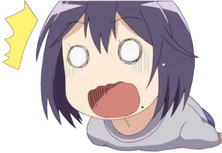 😵 anime, scioccato, sorpreso, cartone animato, personaggio, esclamazione telegram sticker