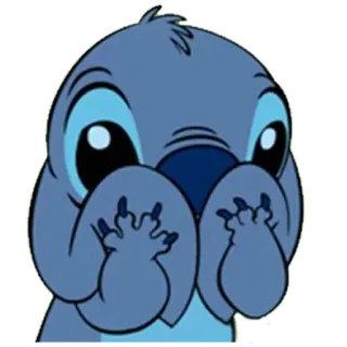 🙈 Stitch Lilo & Stitch disney, alien, blau, süß, cartoon telegram sticker