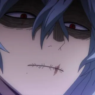 😒 Tomura Shigaraki My Hero Academia アニメ, 悪役, キャラクター, 怖い, 目 telegram sticker