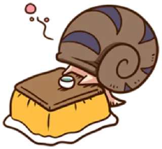 🙈 Schnecke, niedlich, Cartoon, Tier, Tisch telegram sticker