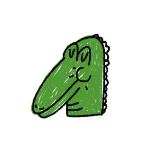🤤 Alligator, Krokodil, Tier, Reptil, Grün telegram sticker