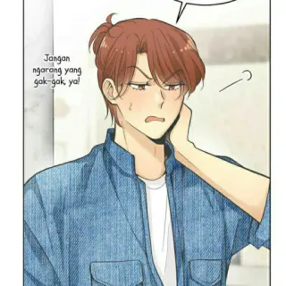 🎧 Jangan ngarang yang gak-gak, ya! man, cartoon, Indonesian, speech bubble, comic telegram sticker