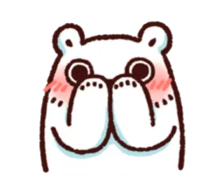 🙈 fofo, urso, adorável, animal, desenho animado whatsapp sticker