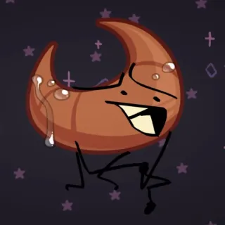 😓 cartoon, object show, crying, sad, moon telegram sticker