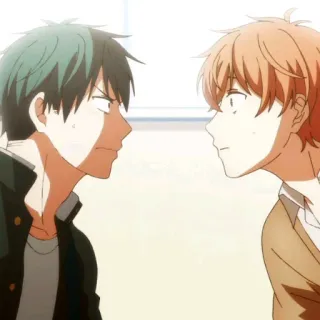 🗝 Anime, Jungen, Freunde, Beziehung, Szene, Given whatsapp sticker
