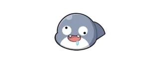 🦈 requin, dessin animé, drôle, mignon, poisson, animal telegram sticker