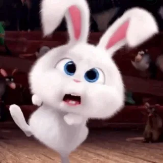🐰 Snowball The Secret Life of Pets Hase, Häschen, Tier, süß, Cartoon telegram sticker
