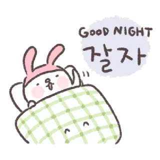 Blue-Scarfed Bunny Days in Korean @taiwanesestickers telegram stickers