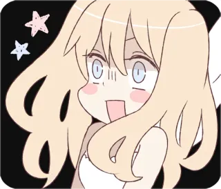 😱 Anime, Kartun, Lucu, Malaikat, Kawaii, Lucu, Reaksi telegram sticker