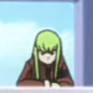 😶 C.C. Code Geass anime, ragazza, manga, CC, capelli verdi telegram sticker